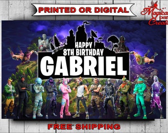 Fortnite Props Etsy - fortnite banner fortnite backdrop fortnite birthday banner backdrop fortnite customizable banner backdrop fortnite photo banner