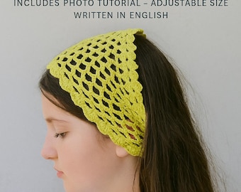 Bandana Boho Breeze - Padrão de Crochê Fácil | Cachecol para Iniciantes | Tutorial Digital em PDF
