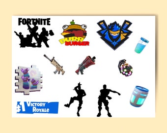casa arredamento e bricolage fortnite cake topper commestibili 26 pezzi fatti a mano con segno - bricolage fortnite