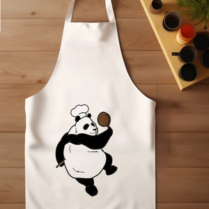 Cooking Panda, Cooking Apron, Chef Aprons, Kitchen Gift for Him, Funny Cooking Apron, Cooking apron