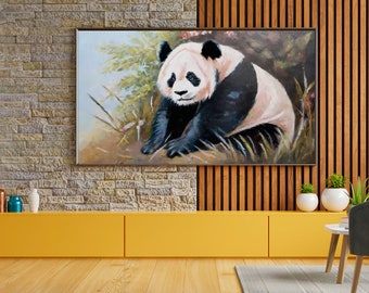 Giant Panda in Forest Digital Artwork | Panda Art | Digital Download | Samsung Frame TV | Transform Any Room into a Sanctuary of Serenity