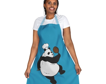 Cooking Panda, Cooking Apron, Chef Aprons, Kitchen Gift for Him, Funny Cooking Apron, Pink cooking apron