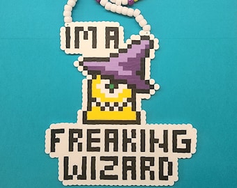 Freaking Wizard Galantis Subtronics Kandi Perler Rave Necklace