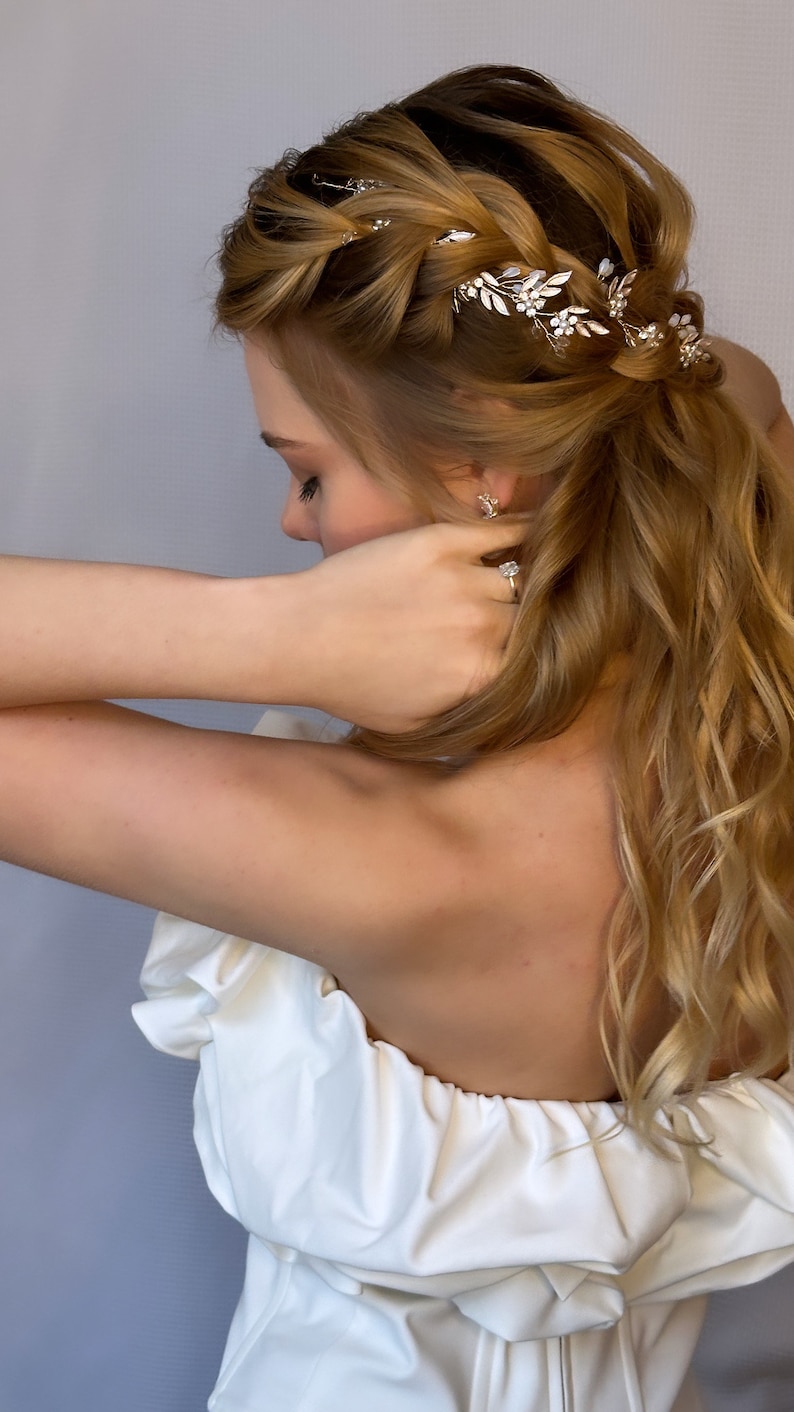 Bridal Hair Vine, Mother of the bride hair accessories, Hair Accessory For Brides, Bridesmaid Hair Piece,Bridal Hair Accessory image 7