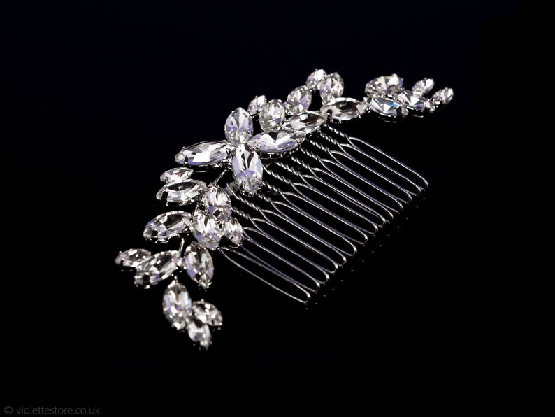Silver Crystal Bridal Hair Accessories Wedding Hair Etsy UK