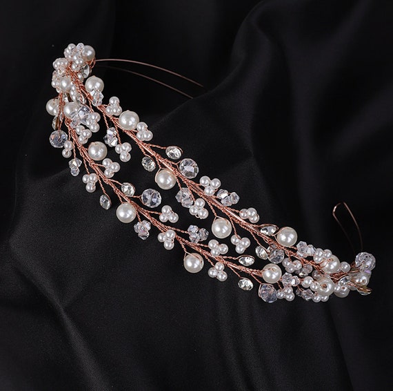 Stunning Pearl Bridal Headband Bride Hair Piece Wedding Hair