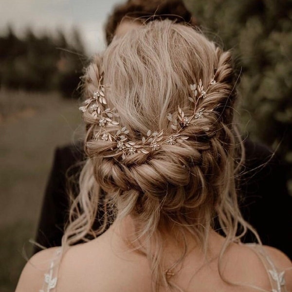 Liane de cheveux de mariée, accessoires de cheveux de mère de la mariée, accessoire de cheveux pour les mariées, morceau de cheveux de demoiselle d'honneur, accessoire de cheveux de mariée