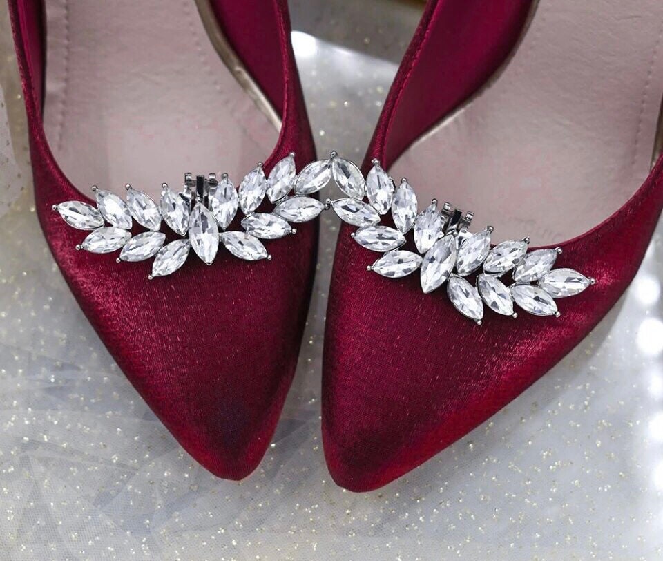 Shoe Clips Wedding Shoe Clips Bridal Shoe Clips Crystal - Etsy UK