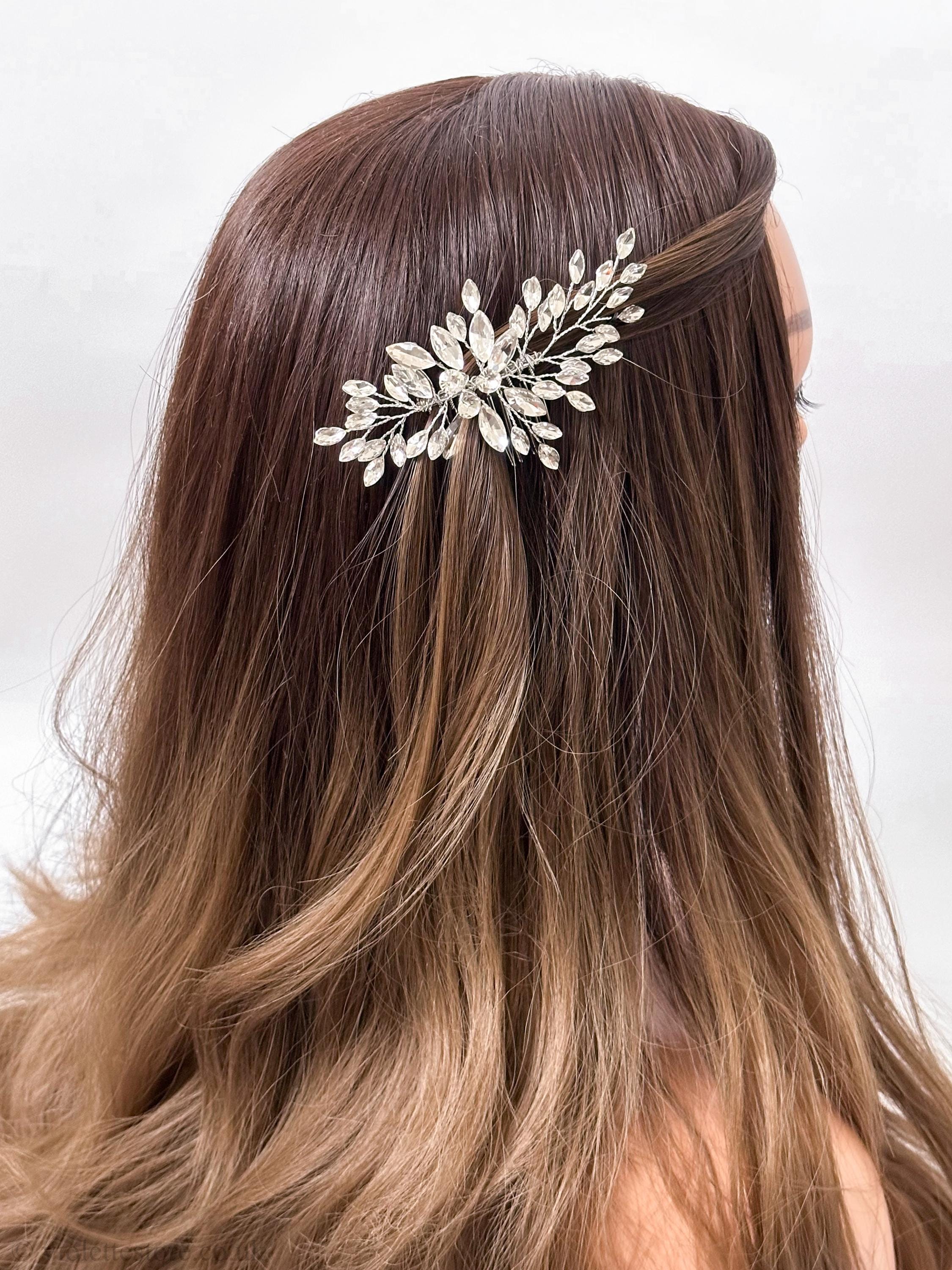 Crystal Bridal Hair Comb: Silver Wedding Hair Accessories - Etsy