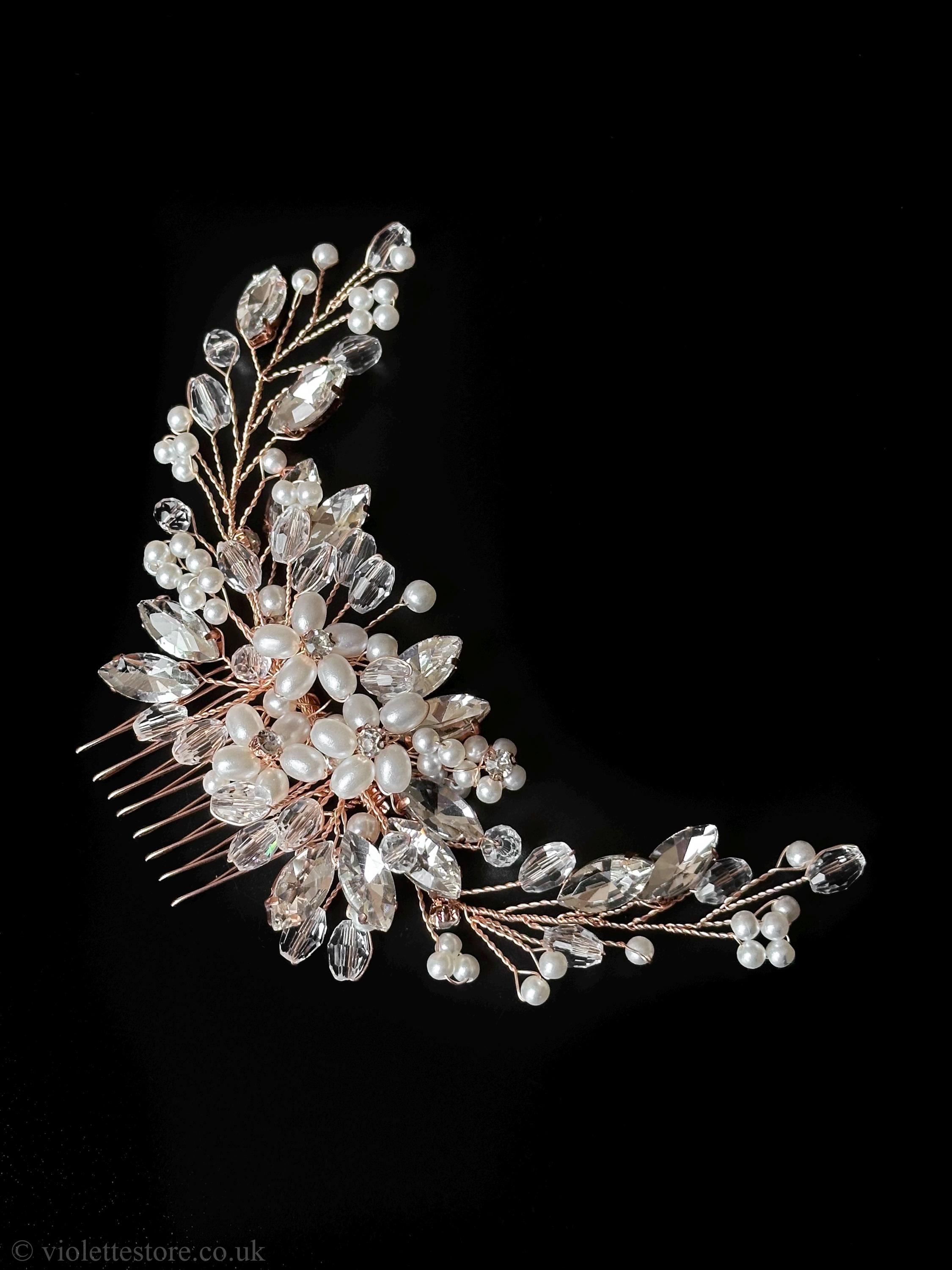 Pettine Per Capelli Sposa Capelli Gioielli Oro Capelli - Italia - Foto 6