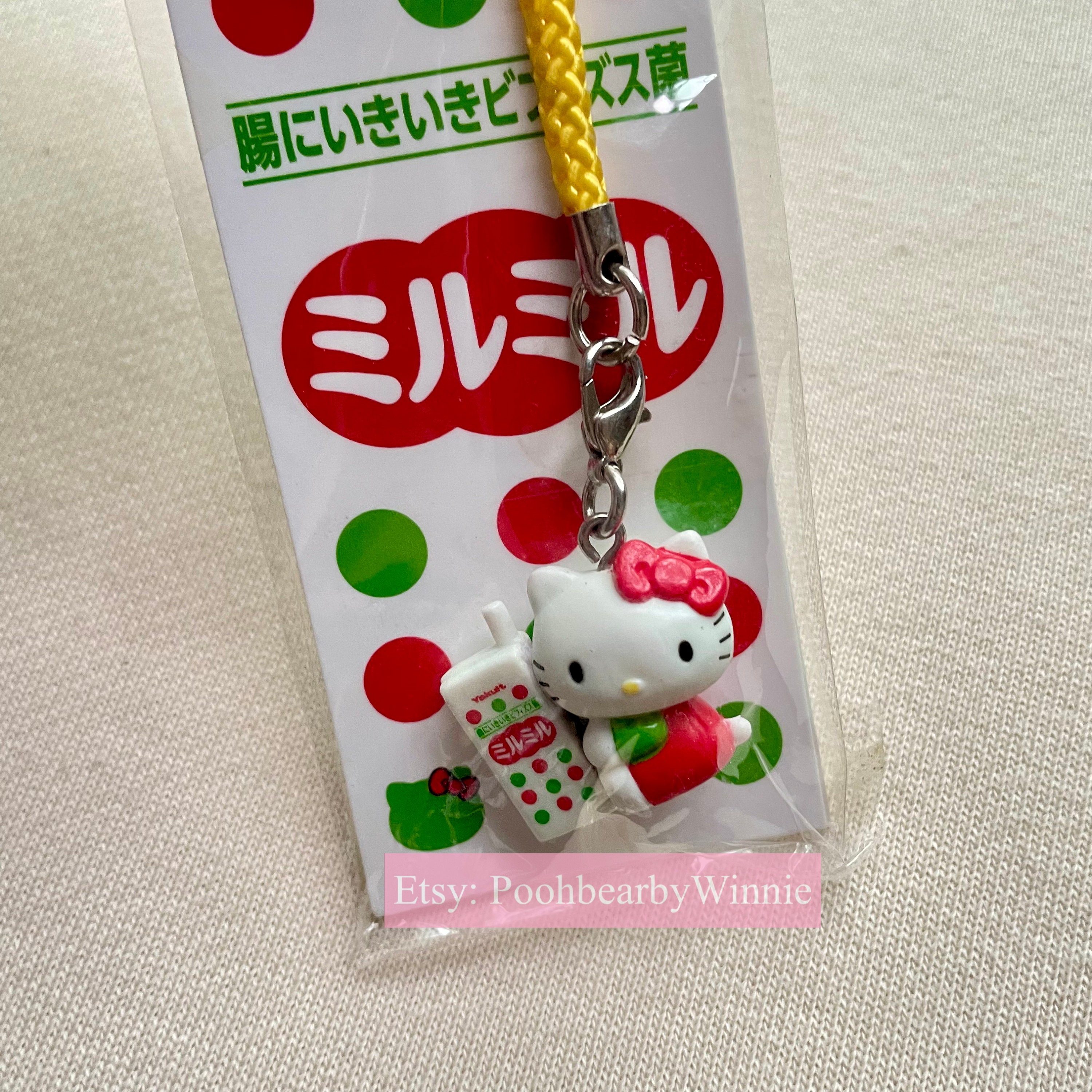 Hello Kitty Yakult Healthy Youghurt Probiotic Drink Charm Strap - Etsy