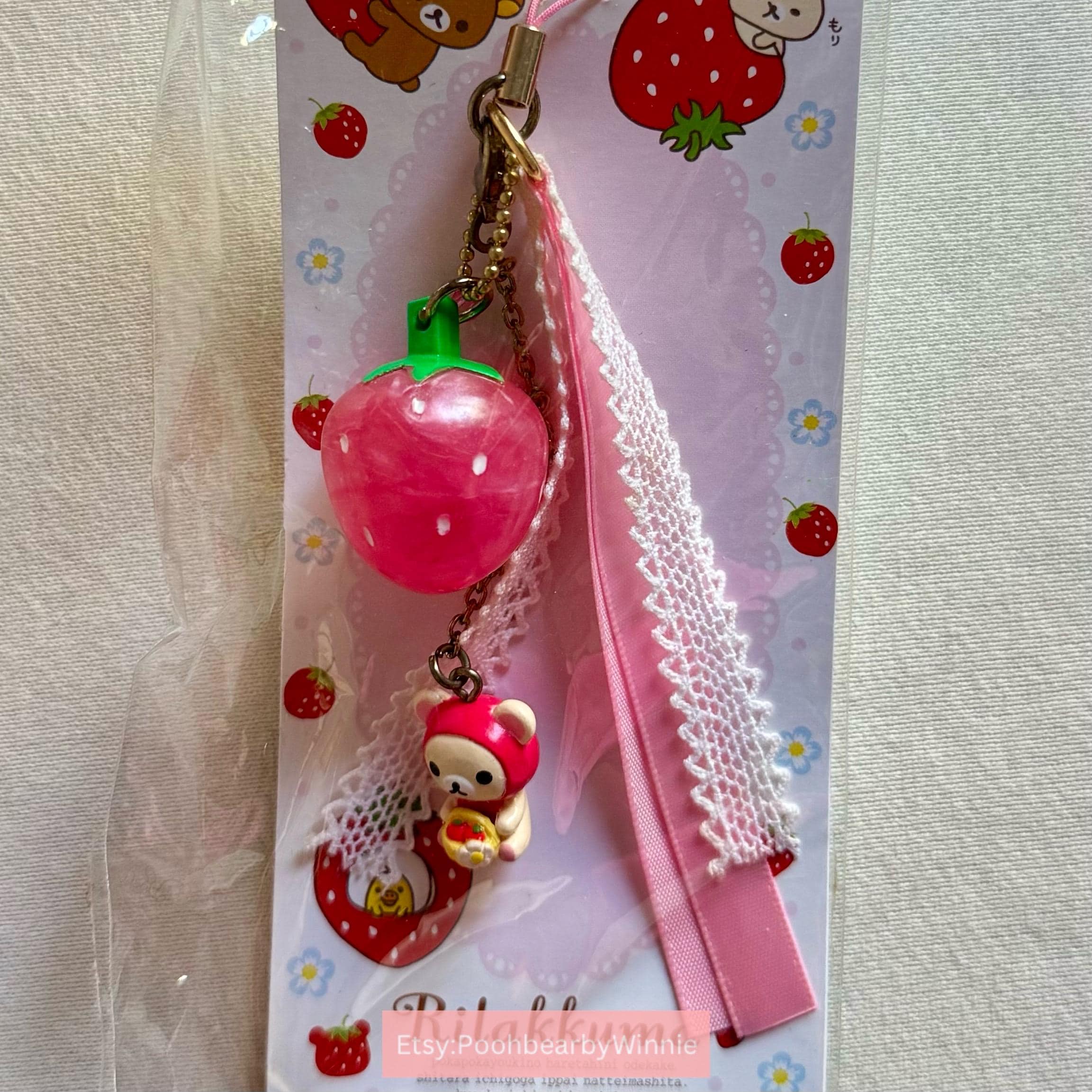 Krk Strawberry Ichigo Hoodie 2009 Mascot Charm Strap - Etsy Finland