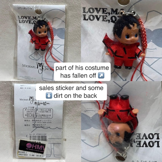 Kewpie QP Michael Jackson Love MJ Plush Charm Strap - Etsy