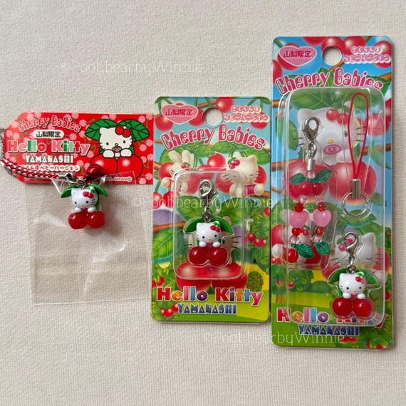 Hello Kitty Yamanashi Cherry Babies 2005 Vintage Gotochi Charm