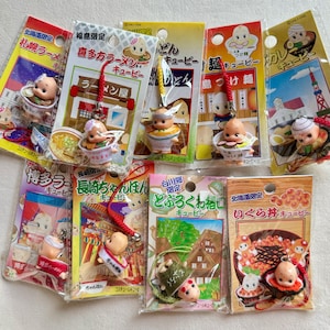 Kewpie QP Yummy Food Japanese Ramen & Rice Bowl Plush Charm Strap