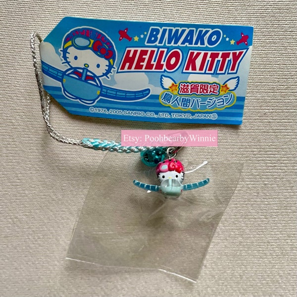 Hello Kitty Vintage Gotochi Rare Design - Biwako Pilot Hello Kitty Charm Strap