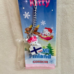 Kitty 2011 Vintage Gotochi Finland Suomi Winter Christmas Santa Charm Strap image 1