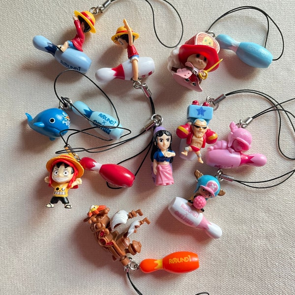 One Piece anime Round1 Bowling Pin Charm Strap