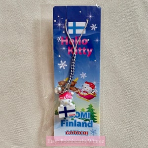 Kitty 2011 Vintage Gotochi Finland Suomi Winter Christmas Santa Charm Strap image 2