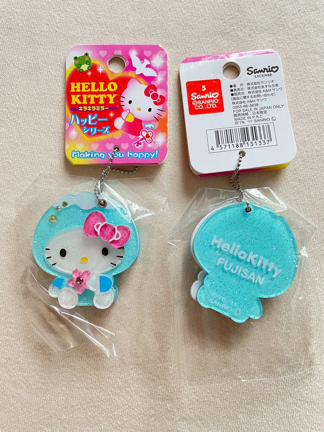 Rare Hello Kitty 2011 Gotochi Mount Fuji Glitter Keychain Etsy