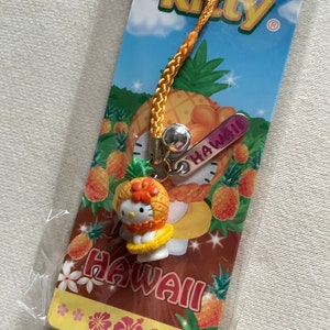 Kitty Vintage 2010 Gotochi - Hawaii Kitty in Pineapple Costume Charm Strap