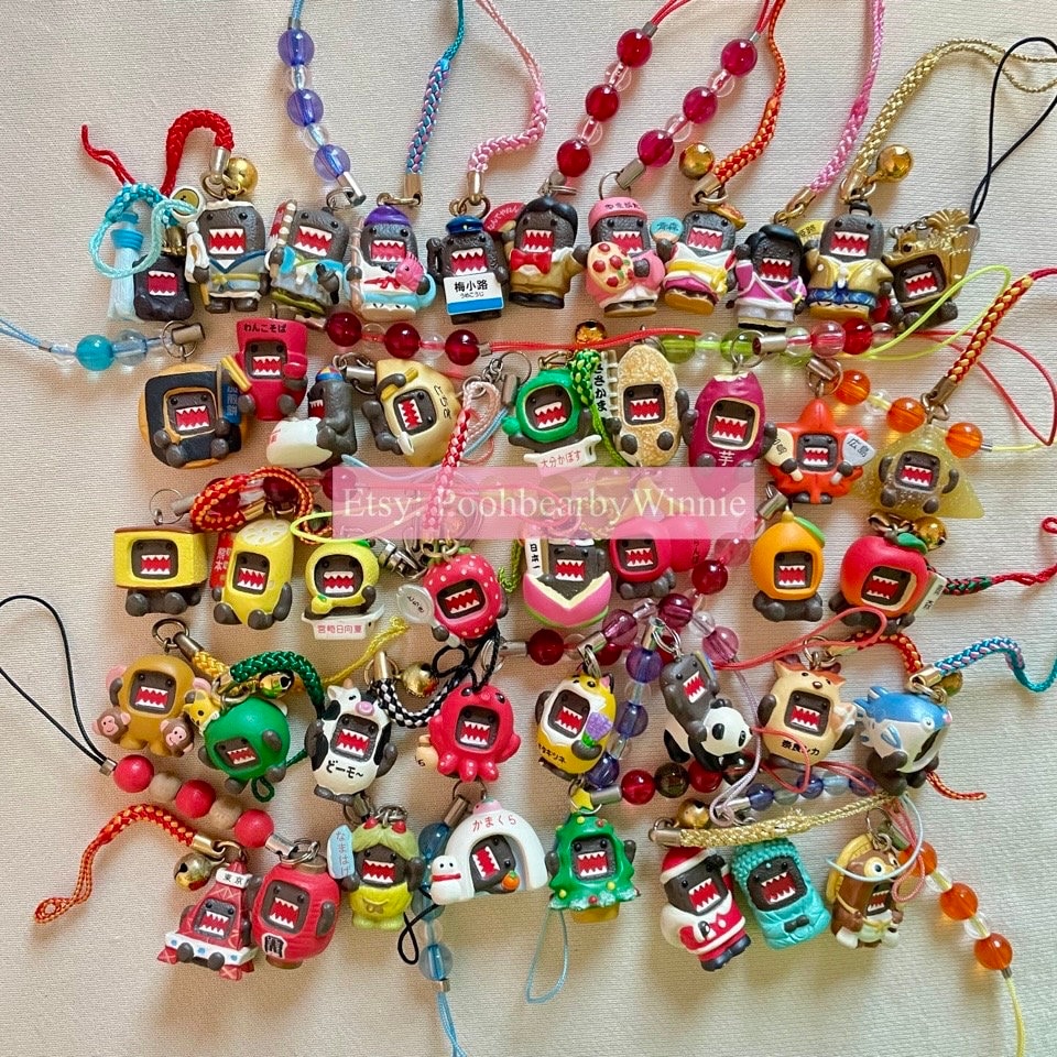 Domo-kun Japanese Anime Vintage Gotochi Charm Straps - Etsy