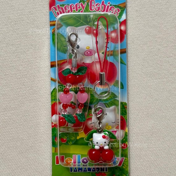 Hello Kitty Yamanashi Cherry Babies 2005 Vintage Gotochi Charm