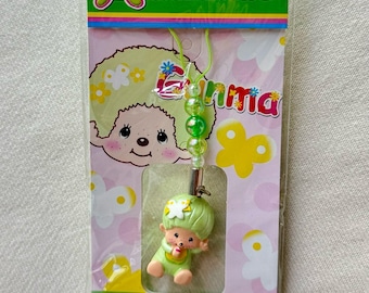 Monchhichi Butterfly Grass Bush Kawaii Gotochi Charm Strap
