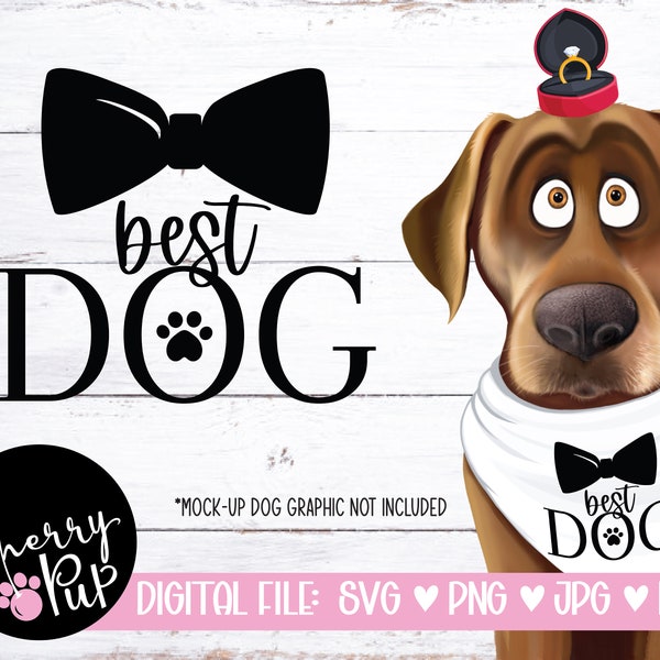 Best Dog Wedding Bandana SVG, Svg Files For Cricut, Silhouette Files, Bandana SVG, Dog Wedding Bandana, Dog Bandana, Dog Wedding Shirt