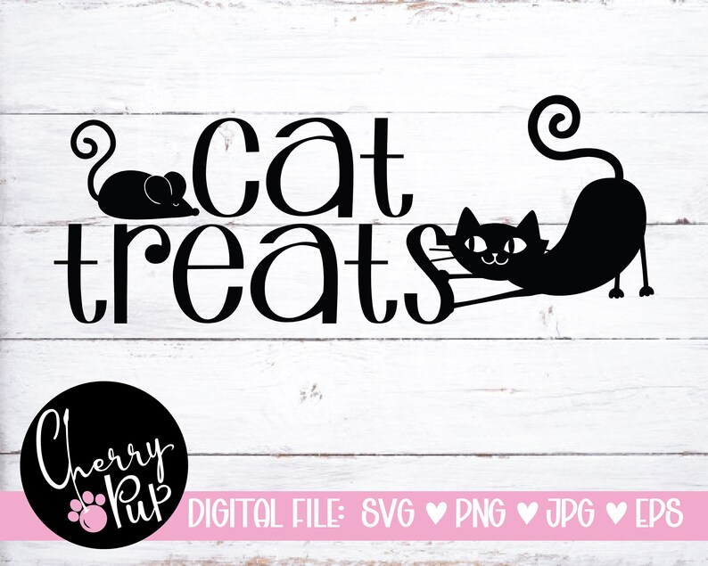 Cat Treat Jar SVG Bundle Instant Digital Download Gift for Etsy