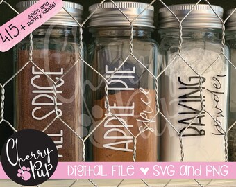 Open Script Spice Labels {FREE Silhouette Files} - Deeply Southern