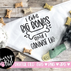 Ik hou van grote botten en ik kan niet liegen SVG voor hond bandana, grappige SVG voor hond shirt, instant digitale download, hondenliefhebber SVG, warmte overdracht bestand