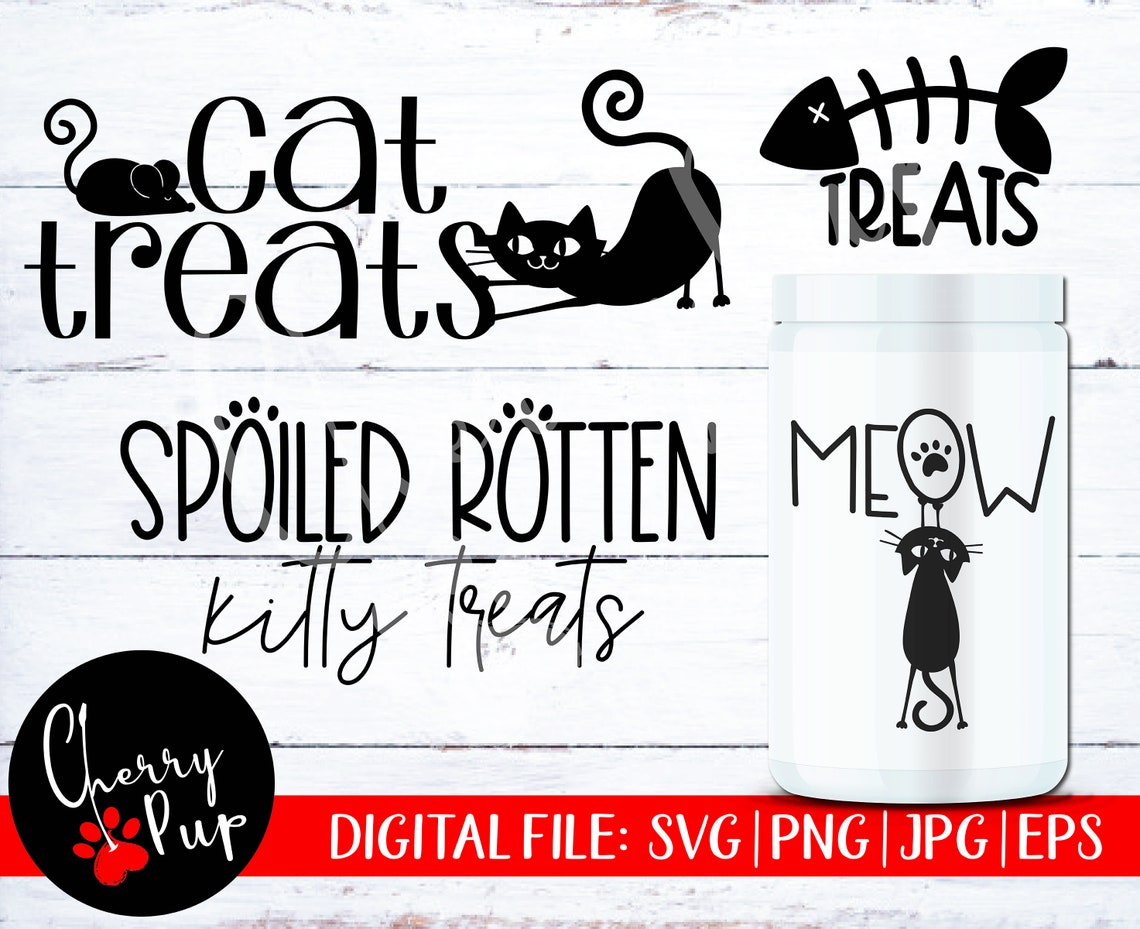 Svg Files for Cricut Png Files Cat Treats SVG Bundle Cat | Etsy