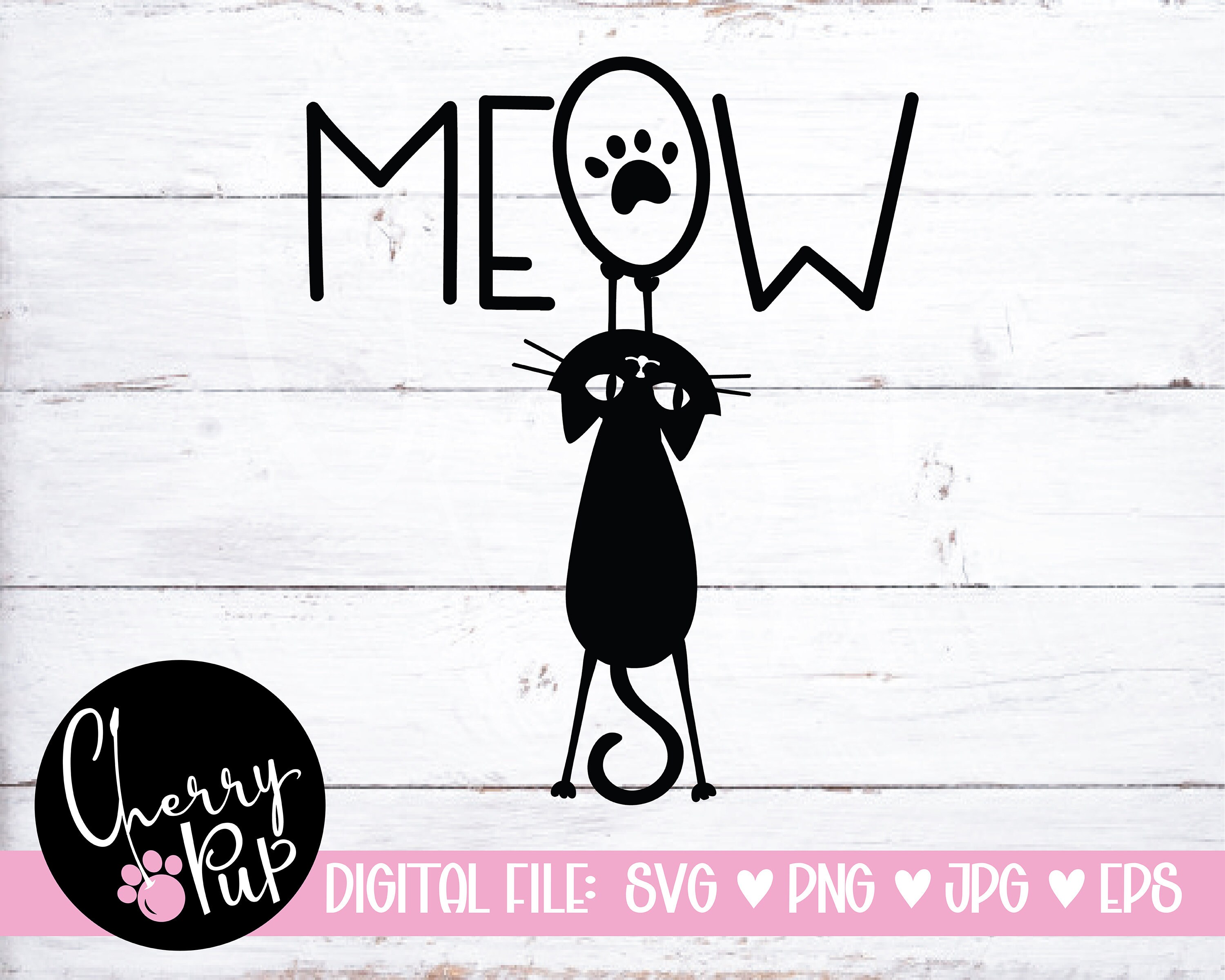 Cat Treat Jar SVG Bundle Instant Digital Download Gift for Etsy