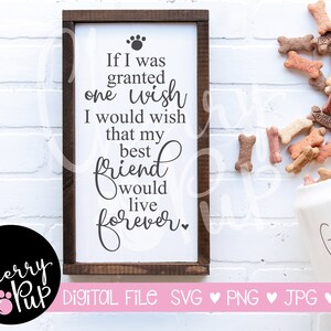 SVG-Dateien für Cricut, Png-Dateien, ich wünschte, mein bester Freund würde für immer leben SVG, Hundeliebhaber-Zeichen, Hund SVG, Haustier-Svg, Katzenliebhaber-Svg, Hunderettung