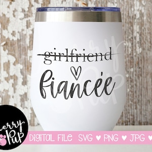 Freundin zu Verlobte SVG, sofortiger digitaler Download, SVG für Braut zu sein, Verlobte SVG für Shirt, Sublimation Png Hochzeit Tumbler Design