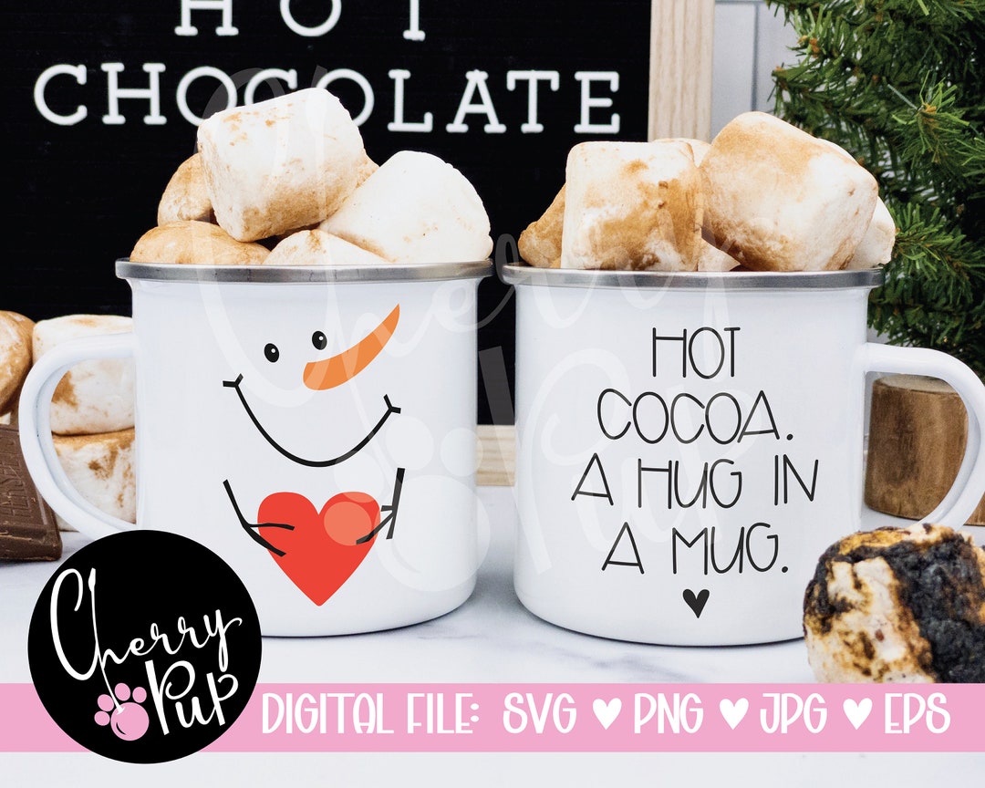 Hot Cocoa Mug SVG Digital Download, Cricut Design Files, SVG for Mug