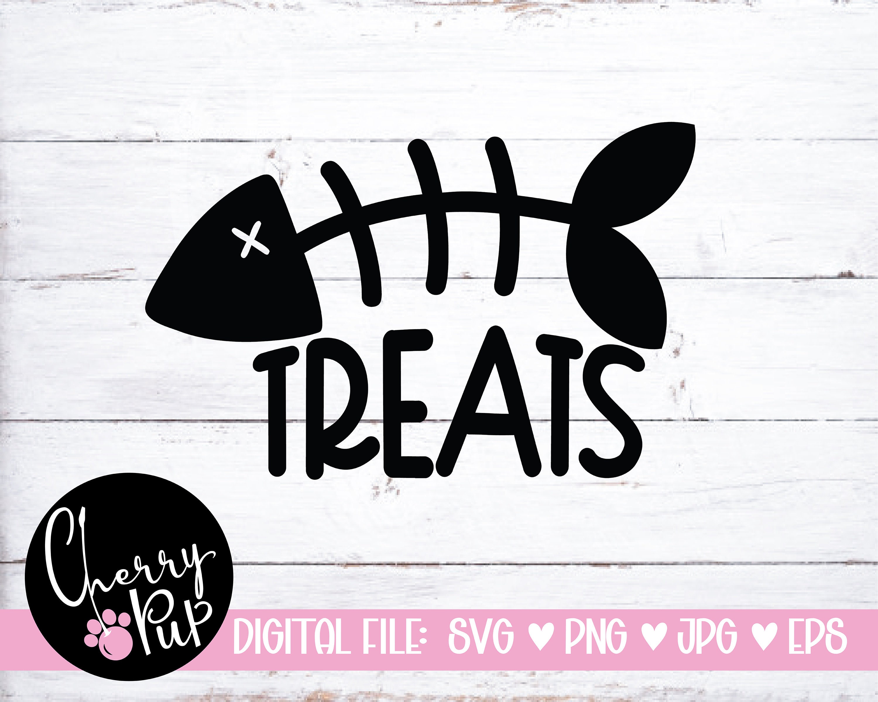 Cat Treat Jar SVG Bundle Instant Digital Download Gift for Etsy
