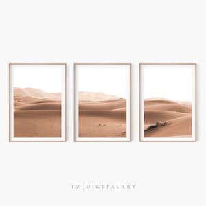Desert Wall Art | Set of 3 Prints | Sand Dunes Print | Moroccan Decor | Boho Wall Art Prints