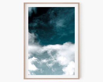 Sky Blue Wall Art | Cloud Wall Art Print | Landscape Print | Digital Download Print