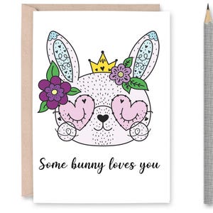 Tarjeta de conejito de Pascua imprimible "Eres importante" - Un conejito te ama, descarga digital de tarjeta de aniversario