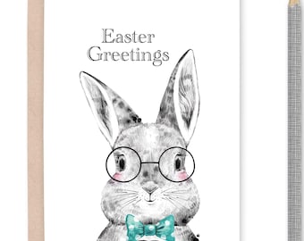 Easter Bunny Card Printable for Easter Basket - Easter Greetings