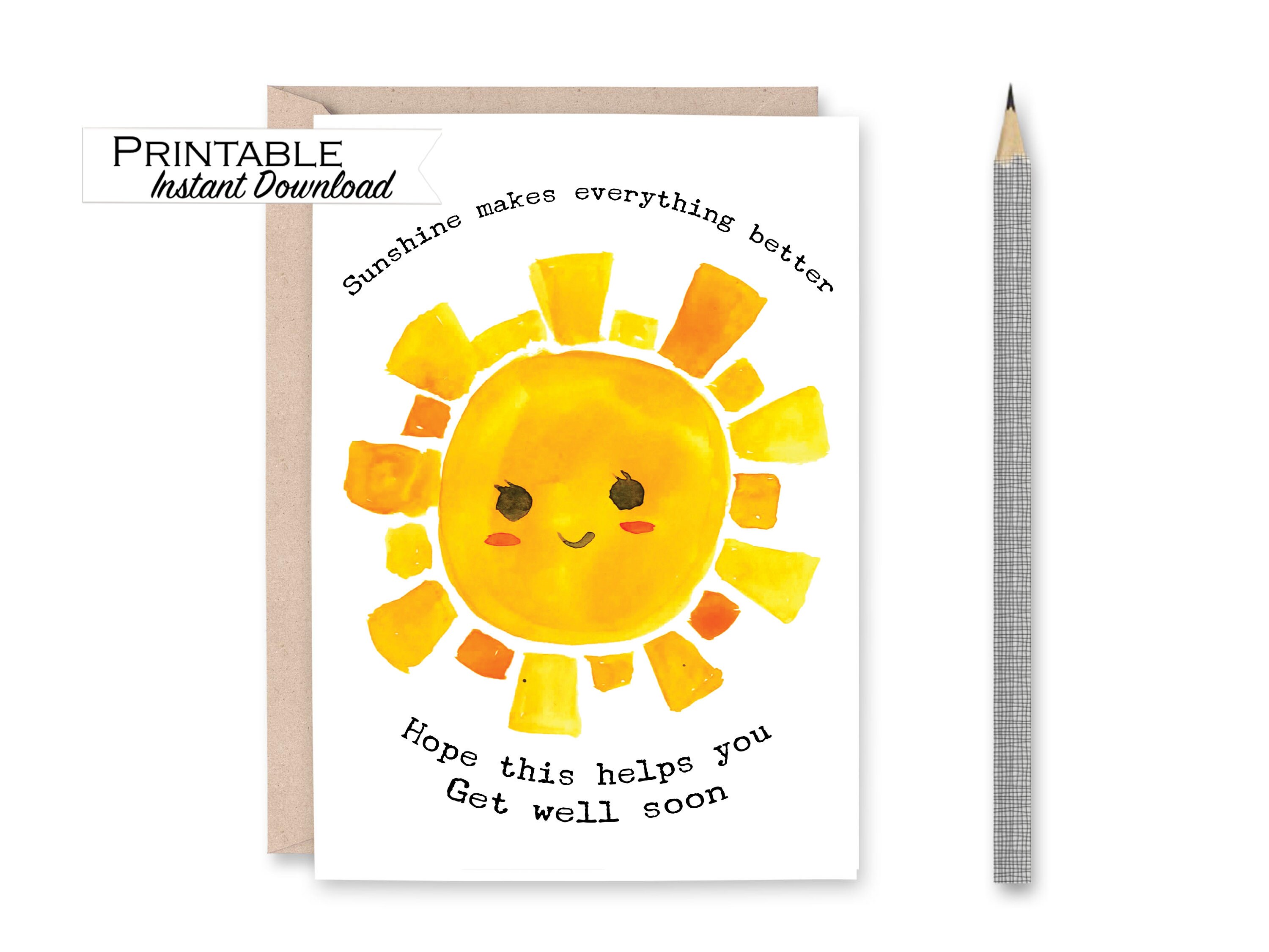 Sunshine Get Well Soon Card Get Well Card Feel Better - Etsy sunshine-get-well-soon-card-get-well-card-feel-better-etsy