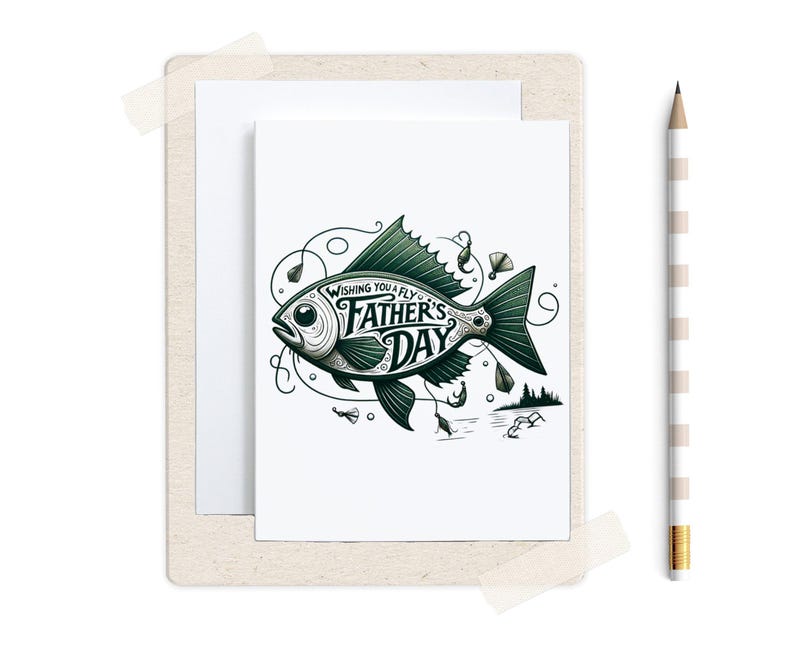 Fly Fishing Fathers Day Card Printable, Funny Dad Joke Fathers Day Gift ...