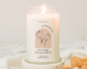 ENGAGEMENT GIFTS for Couple, Bride to Be Gift, Engagement Candle Gift, Newly Engaged Gifts, Personalized Gift Idea for Engaged Couple