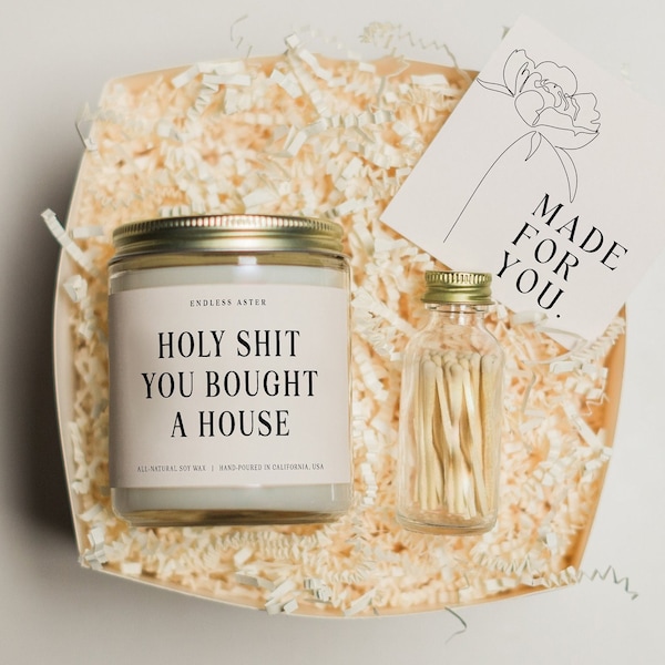 You Bought A House New Homeowners Candle Gift for Couple, Best Friend Housewarming Gift for New Home, First Home Funny Gift, Soy Candle