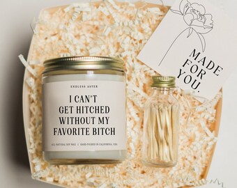 Can't Get Hitched Maid of Honor Proposal Candle, Bridesmaid Candle Gift, Personalized Gift, Bridesmaid Gift Ideas, Matron of Honor Gift
