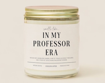 In My PROFESSOR Era Candle Gift Box, Tenured Celebration Candle, Professional Career Milestone Gift, Thank you Gift For Professor