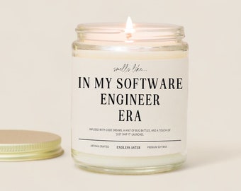 In My SOFTWARE ENGINEER Era Soy Candle Gift Box, Future Software Engineer Graduation Gift, Game Programmer and Developer Birthday Gift