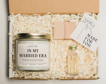 Wedding Gift "In My Married Era" Candle Gift Box for Couple, Engagement Gift for Women, Bridal Shower Gift for Friend, Engaged Candle